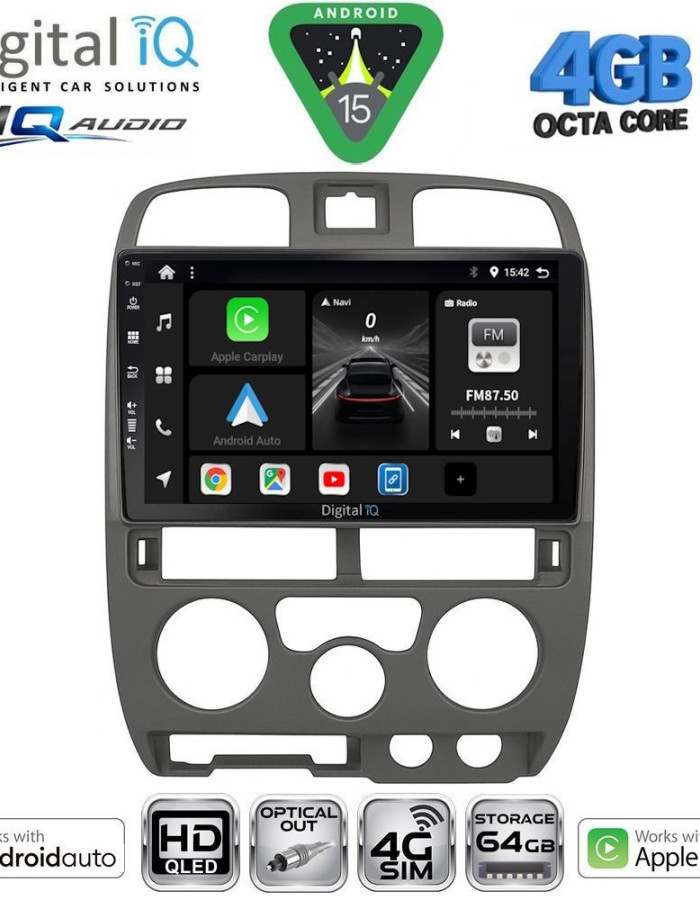 DIGITAL IQ BXK 19253GR_CPAA (9inc) MULTIMEDIA TABLET for ISUZU D-MAX mod. 2002-2008 (GREY)