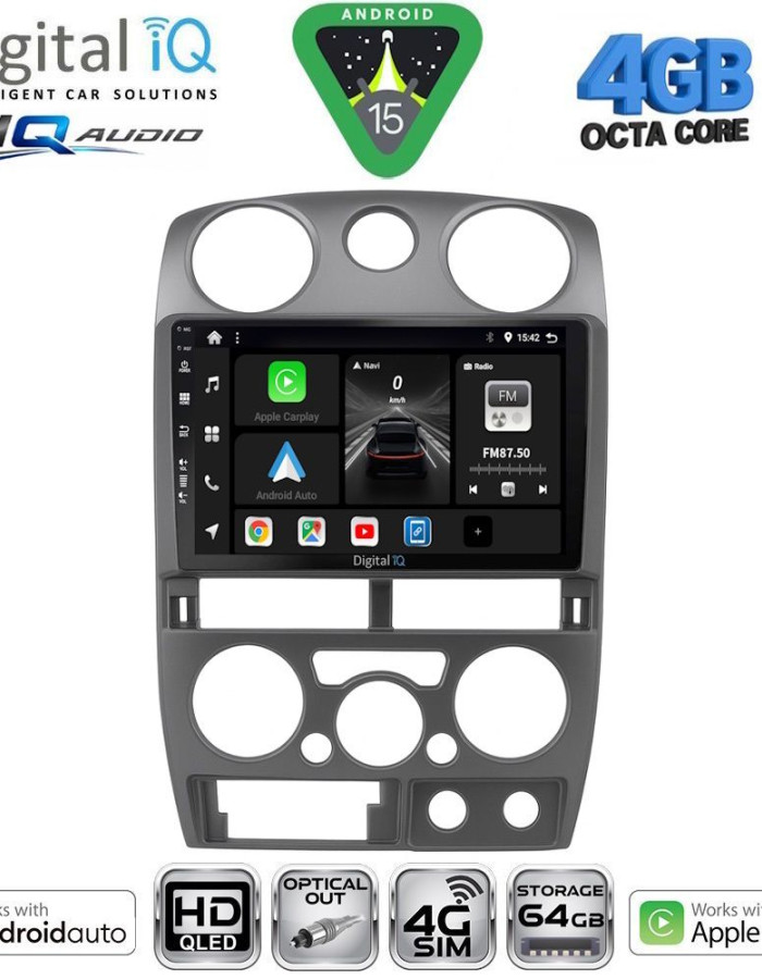 DIGITAL IQ BXK 19254GR_CPAA (9inc) MULTIMEDIA TABLET for ISUZU D-MAX mod. 2008-2012 (GREY)