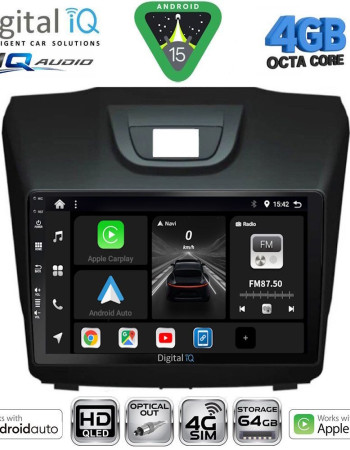 DIGITAL IQ BXK 19255_CPAA (9inc) MULTIMEDIA TABLET for ISUZU DMAX mod. 2012-2020