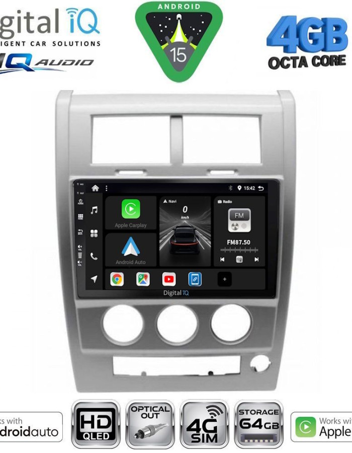 DIGITAL IQ BXK 19270_CPAA (10inc) MULTIMEDIA TABLET for JEEP CHEROKEE – LIBERTY mod. 2007-2014