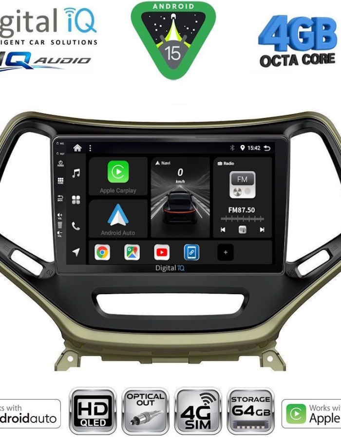 DIGITAL IQ BXK 19273_CPAA (10inc) MULTIMEDIA TABLET for JEEP CHEROKEE mod. 2014-2026