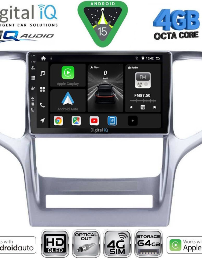 DIGITAL IQ BXK 19282_CPAA (9inc) MULTIMEDIA TABLET for JEEP GRAND CHEROKEE mod. 2011-2014