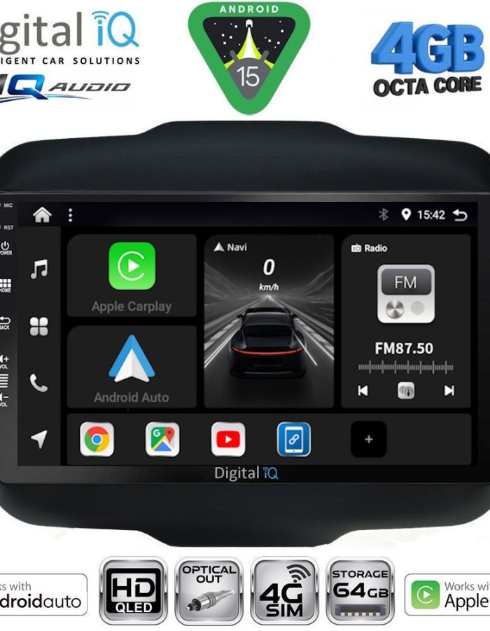 DIGITAL IQ BXK 19290_CPAA (9inc) MULTIMEDIA TABLET for JEEP RENEGADE  mod. 2014-2025