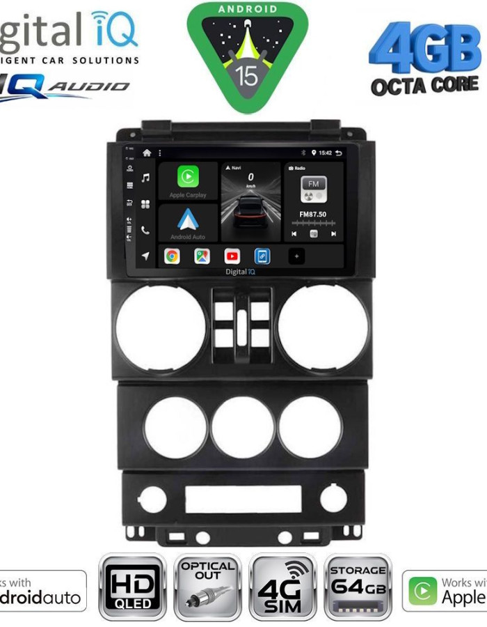 DIGITAL IQ BXK 19294_CPAA (9inc) MULTIMEDIA TABLET for JEEP WRANGLER  mod. 2006-2011