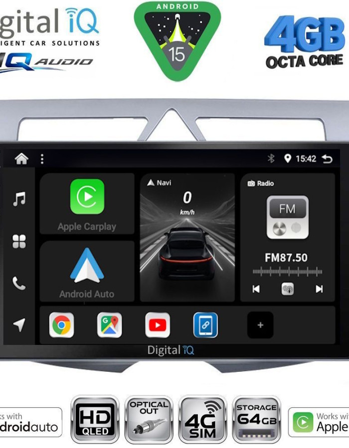 DIGITAL IQ BXK 19307_CPAA (9inc) MULTIMEDIA TABLET for KIA PICANTO mod. 2008-2011