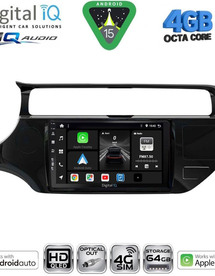 DIGITAL IQ BXK 19315_CPAA (9inc) MULTIMEDIA TABLET for KIA RIO mod. 2015-2018