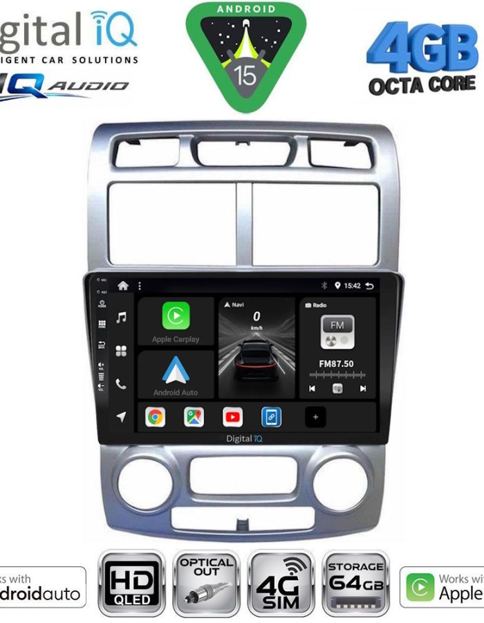 DIGITAL IQ BXK 19324SL_CPAA (CLIMA) (9inc) MULTIMEDIA TABLET for KIA SPORTAGE mod. 2004-2010