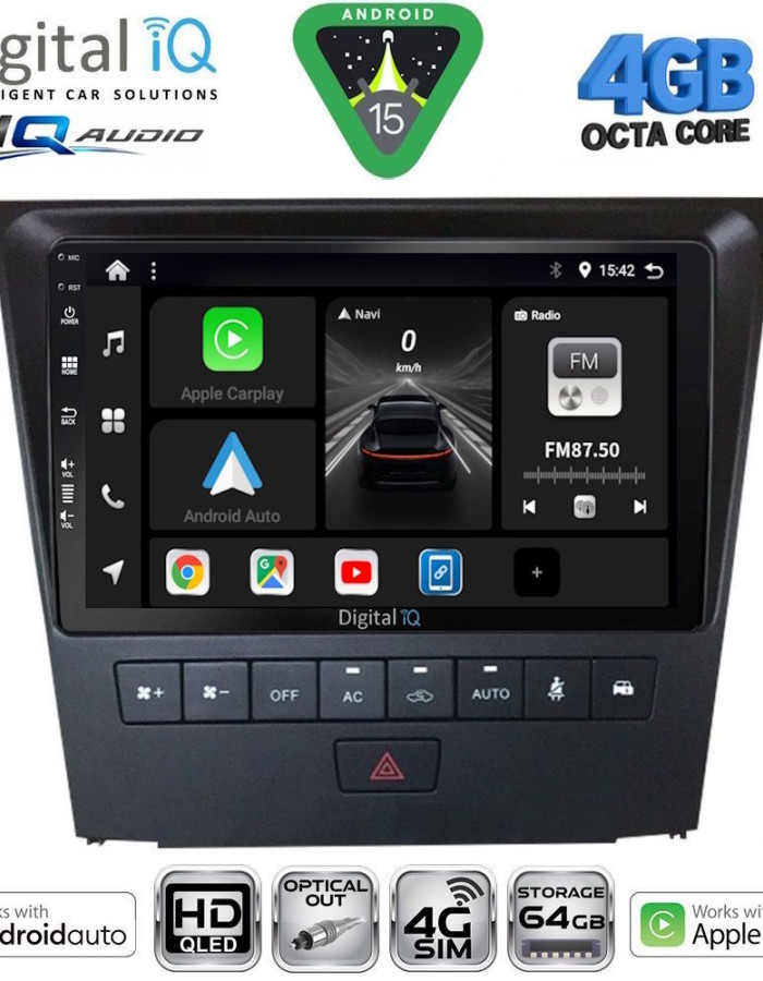 DIGITAL IQ BXK 19341_CPAA (9inc) MULTIMEDIA TABLET for LEXUS GS mod. 2004-2011