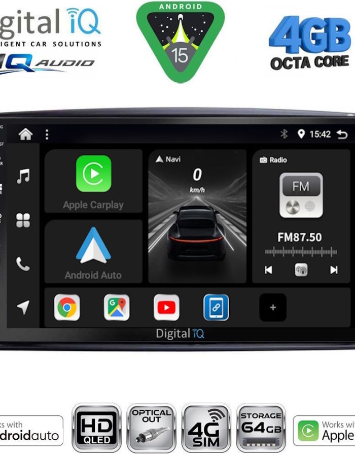 DIGITAL IQ BXK 19401_CPAA (9inc) MULTIMEDIA TABLET for MERCEDES CLK (W209) mod. 2000-2004