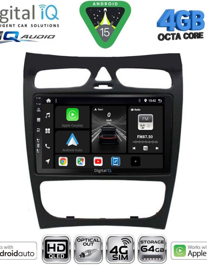 DIGITAL IQ BXK 19406_CPAA (9inc) MULTIMEDIA TABLET for MERCEDES CLK (W209) mod. 2000-2004