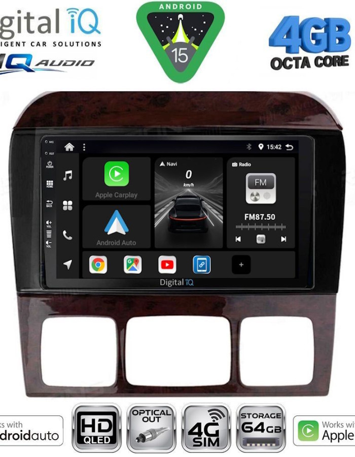 DIGITAL IQ BXK 19426_CPAA (9inc) MULTIMEDIA TABLET for MERCEDES  S  W220  mod. 1998-2005