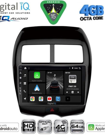 DIGITAL IQ BXK 19430_CPAA (10inc) MULTIMEDIA TABLET for MITSUBISHI ASX mod. 2009-2020 - PEUGEOT 4008 mod. 2012-2018