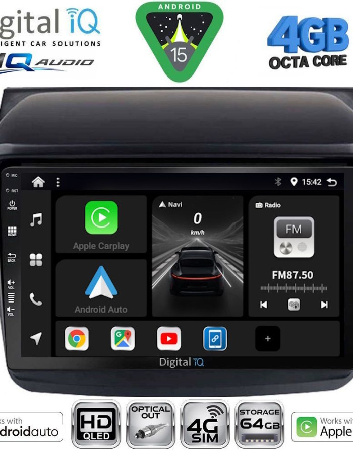 DIGITAL IQ BXK 19436_CPAA (9inc) MULTIMEDIA TABLET for MITSUBISHI L200 mod. 2006-2015