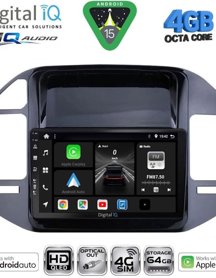 DIGITAL IQ BXK 19444_CPAA (9inc) MULTIMEDIA TABLET for MITSUBISHI PAJERO mod. 1999-2006