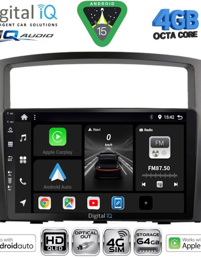 DIGITAL IQ BXK 19446_CPAA (9inc) MULTIMEDIA TABLET for MITSUBISHI PAJERO mod. 2006-2013
