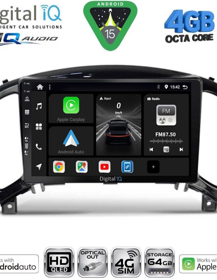DIGITAL IQ BXK 19452_CPAA (9inc) MULTIMEDIA TABLET for NISSAN JUKE mod. 2009-2020