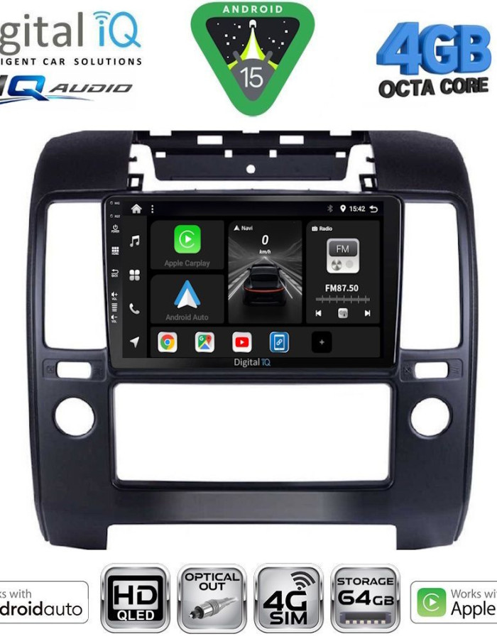 DIGITAL IQ BXK 19454_CPAA A/C (9inc) MULTIMEDIA TABLET for NISSAN NAVARA D40 mod. 2006-2011 με A/C