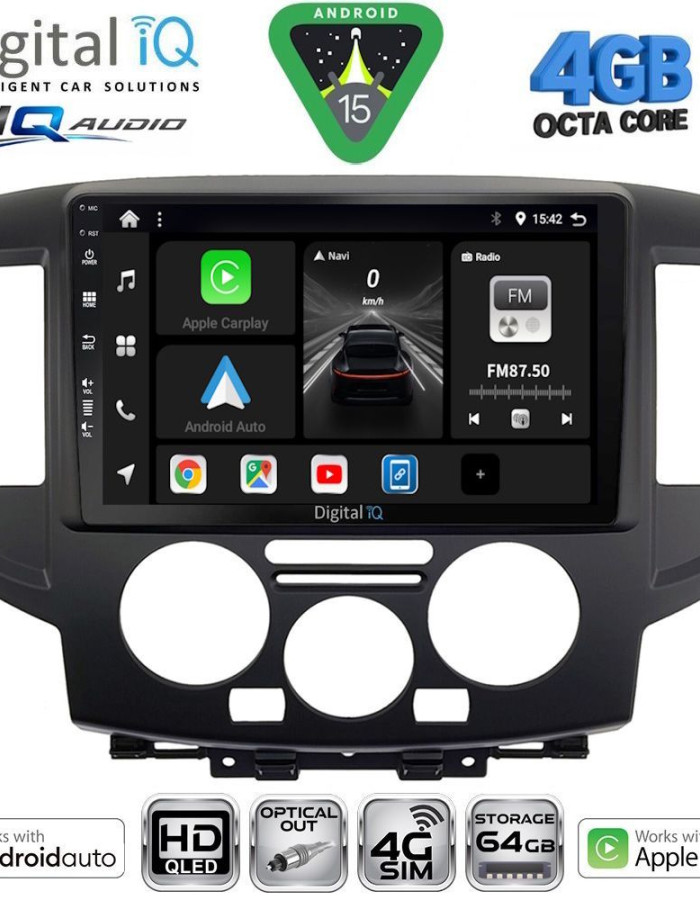 DIGITAL IQ BXK 19458BL_CPAA (9inc) MULTIMEDIA TABLET for NISSAN NV 200 mod. 2009-2020 (BLACK)
