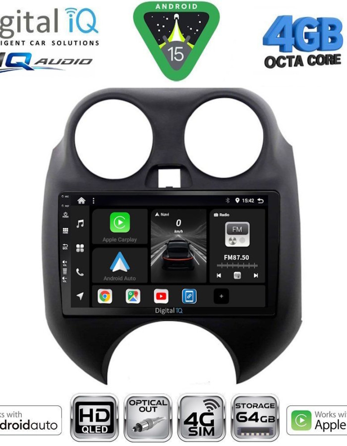 DIGITAL IQ BXK 19459_CPAA (9inc) MULTIMEDIA TABLET for NISSAN MICRA mod. 2010-2014