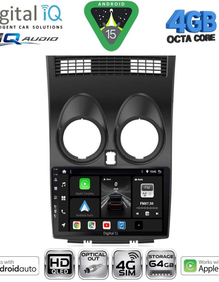 DIGITAL IQ BXK 19466_CPAA (9inc) MULTIMEDIA TABLET for NISSAN QASHQAI mod. 2007-2014
