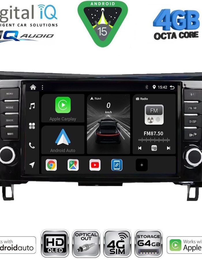 DIGITAL IQ BXK 19467_CPAA (9inc) MULTIMEDIA TABLET for NISSAN QASHQAI - XTRAIL mod. 2014-2021
