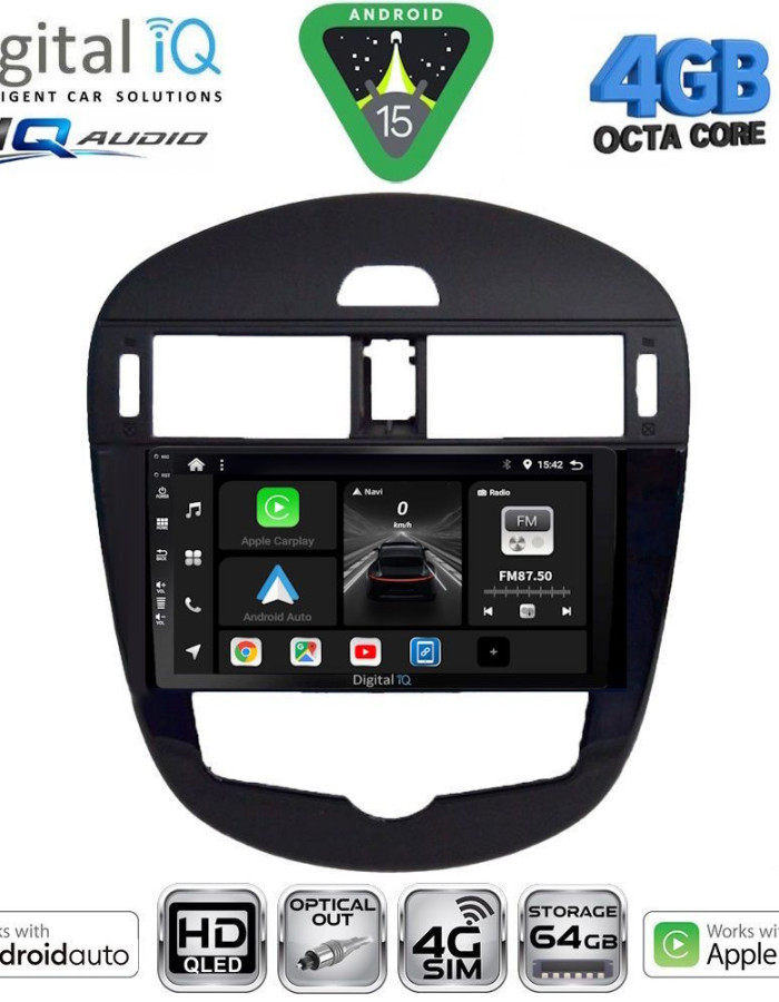 DIGITAL IQ BXK 19470_CPAA CLIMA (9inc) MULTIMEDIA TABLET for NISSAN PULSAR mod. 2014-2020