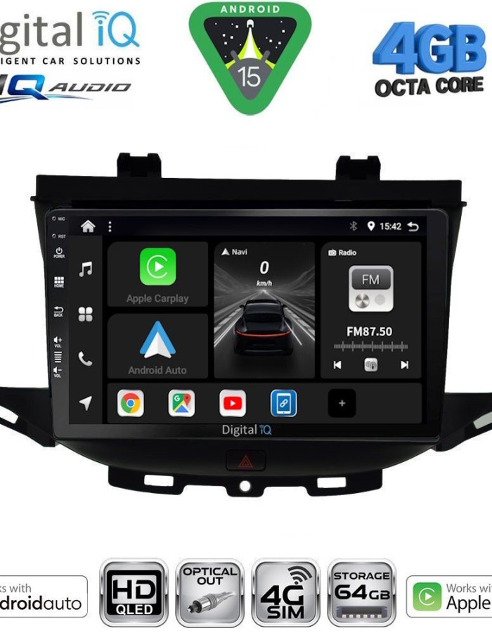 DIGITAL IQ BXK 19483_CPAA (9inc) MULTIMEDIA TABLET for OPEL ASTRA K mod. 2015-2022