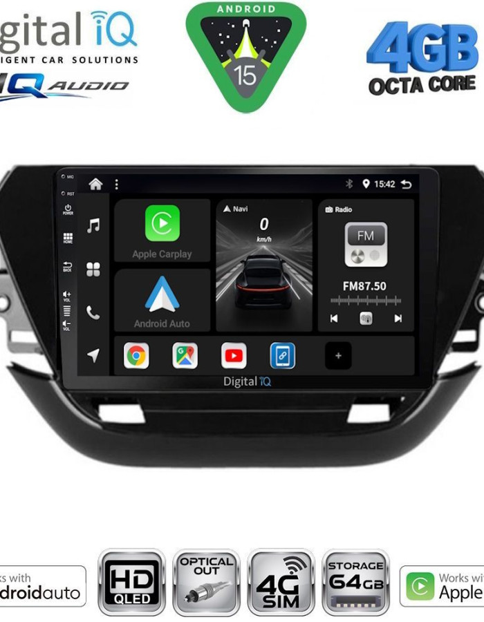 DIGITAL IQ BXK 19487_CPAA (9inc) MULTIMEDIA TABLET for OPEL CORSA F mod. 2019-2024