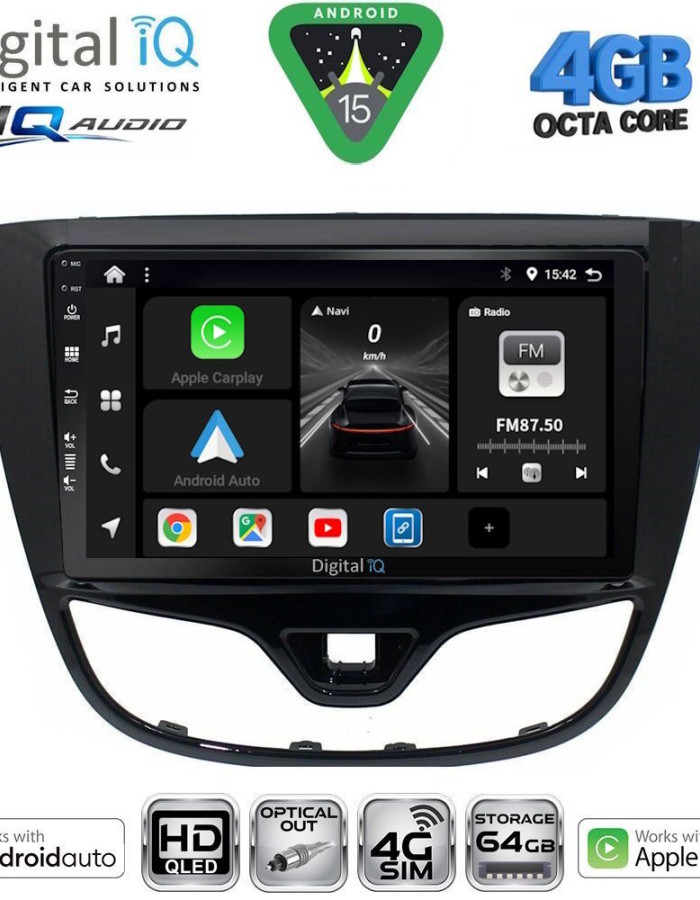 DIGITAL IQ BXK 19489_CPAA (10inc) MULTIMEDIA TABLET for OPEL KARL mod. 2014-2019