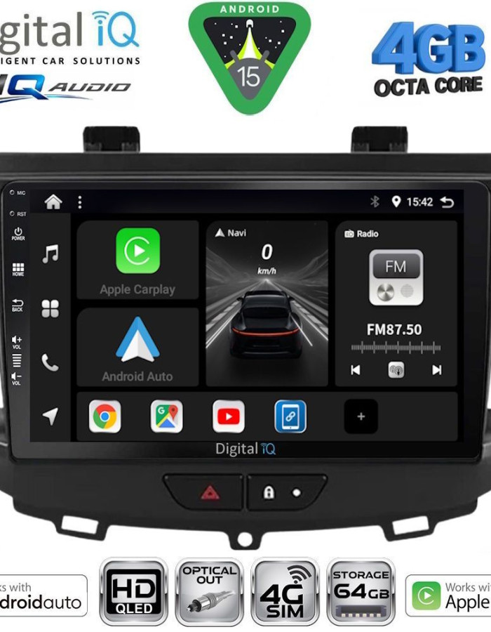 DIGITAL IQ BXK 19490_CPAA (9inc) MULTIMEDIA TABLET for OPEL CROSSLAND – GRANDLAND mod. 2017-2025