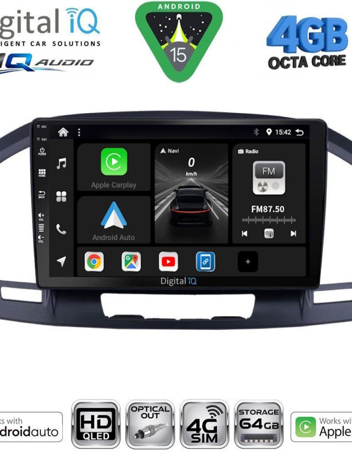 DIGITAL IQ BXK 19491BL_CPAA (9inc) MULTIMEDIA TABLET for OPEL INSIGNIA  mod.2008-2013 (BLACK)