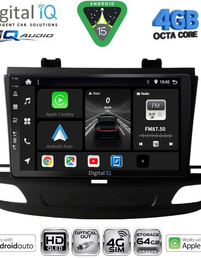 DIGITAL IQ BXK 19493_CPAA (9inc) MULTIMEDIA TABLET for OPEL INSIGNIA mod. 2018-2024