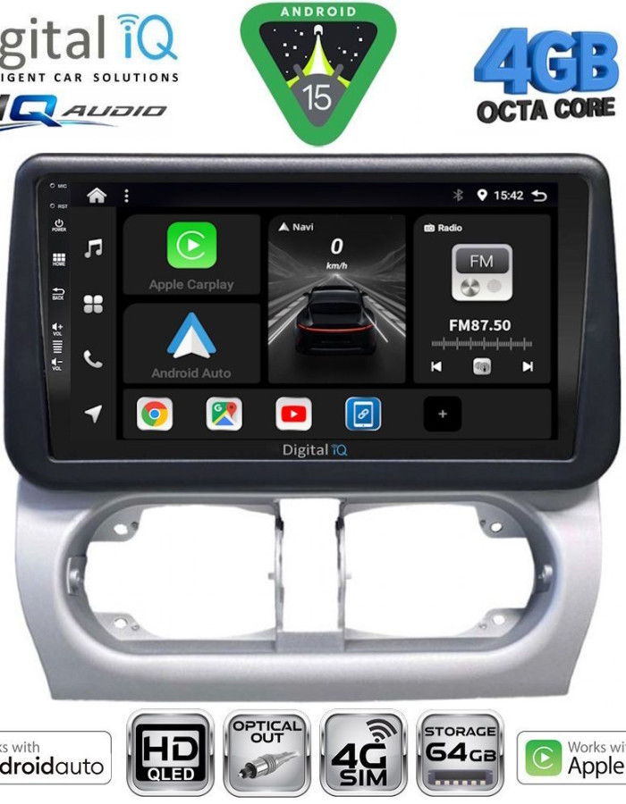 DIGITAL IQ BXK 19500_CPAA (9inc) MULTIMEDIA TABLET for OPEL CORSA C mod 2000-2006 - TIGRA mod. 2004-2009