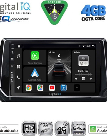 DIGITAL IQ BXK 19509_CPAA (9inc) MULTIMEDIA TABLET for PEUGEOT 208 – 2008 mod. 2021+
