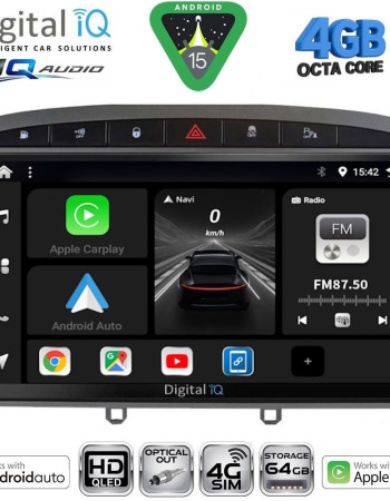 DIGITAL IQ BXK 19513GR_CPAA (9inc) MULTIMEDIA TABLET for PEUGEOT 308 mod.2007-2012 - RCZ mod.2009-2015 (GREY)