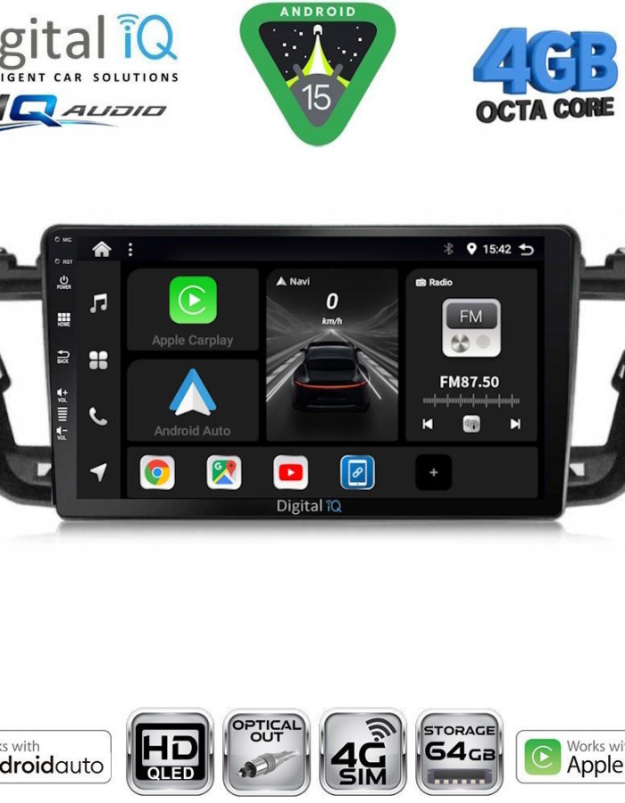 DIGITAL IQ BXK 19518_CPAA (9inc) MULTIMEDIA TABLET for PEUGEOT 508 mod. 2010-2016