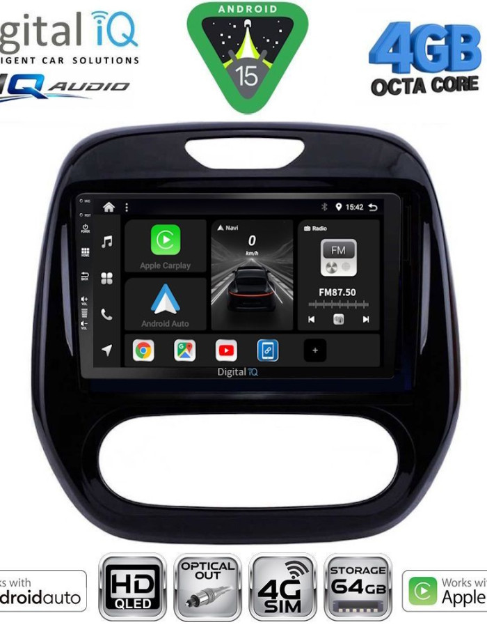 DIGITAL IQ BXK 19542_CPAA (9inc) MULTIMEDIA TABLET for RENAULT CAPTUR mod. 2013-2019