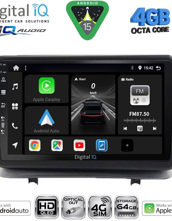 DIGITAL IQ BXK 19543_CPAA (9inc) MULTIMEDIA TABLET for RENAULT CLIO mod. 2005-2011