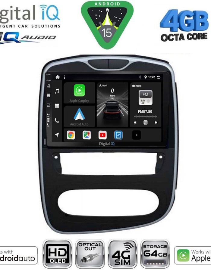DIGITAL IQ BXK 19545_CPAA (10inc) MULTIMEDIA TABLET for RENAULT CLIO mod. 2016-2019