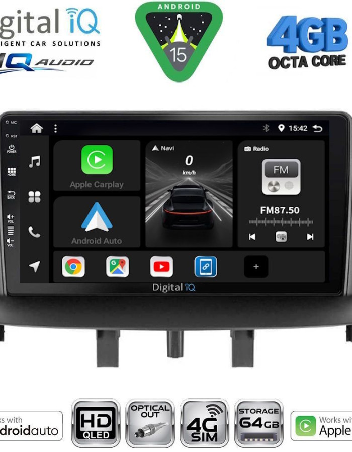 DIGITAL IQ BXK 19556_CPAA (9inc) MULTIMEDIA TABLET for RENAULT MEGANE 3 mod. 2009-2016