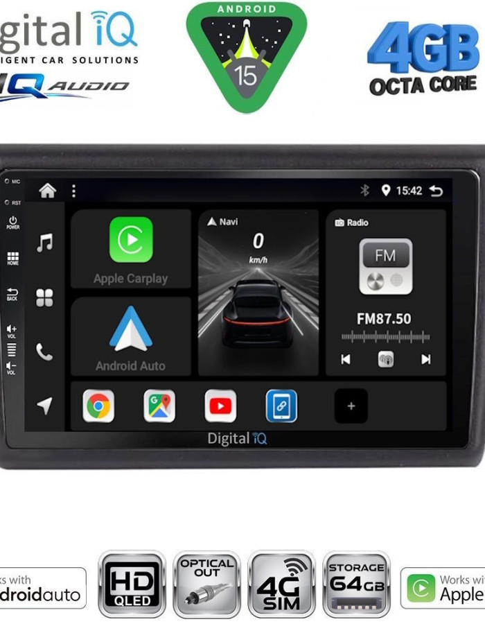 DIGITAL IQ BXK 19600_CPAA (9inc) MULTIMEDIA TABLET for SKODA RAPID SPACEBACK mod. 2014-2019
