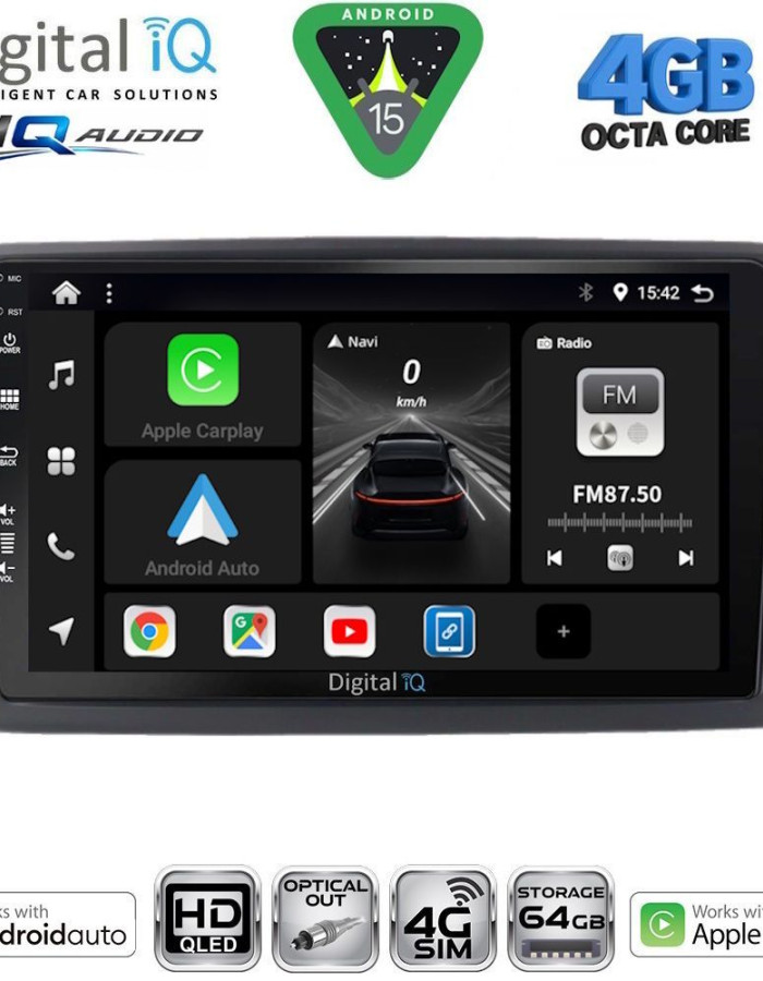 DIGITAL IQ BXK 19601_CPAA (9inc) MULTIMEDIA TABLET for SKODA RAPID mod. 2012-2023
