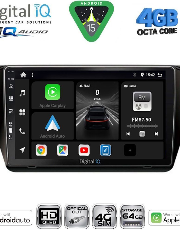 DIGITAL IQ BXK 19605_CPAA (10inc) MULTIMEDIA TABLET for SKODA SUPERB mod. 2015-2023