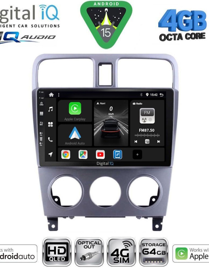 DIGITAL IQ BXK 19661_CPAA (9inc) MULTIMEDIA TABLET for SUBARU FORESTER  mod. 2002-2008