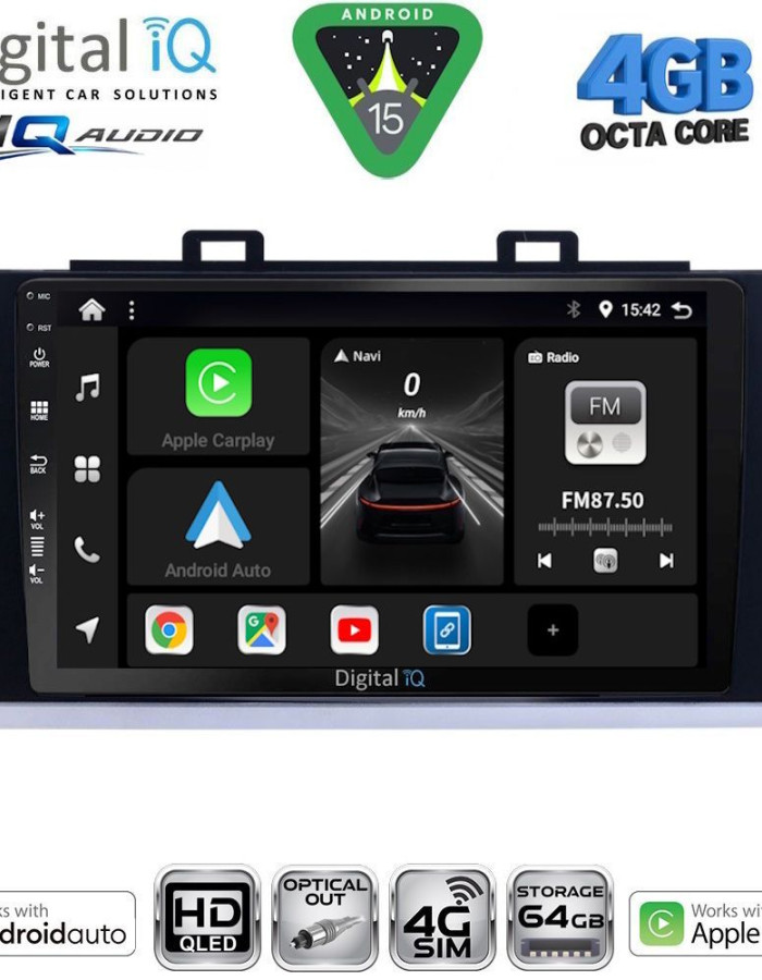 DIGITAL IQ BXK 19668_CPAA (9inc) MULTIMEDIA TABLET for SUBARU LEGACY - OUTBACK mod. 2014-2019