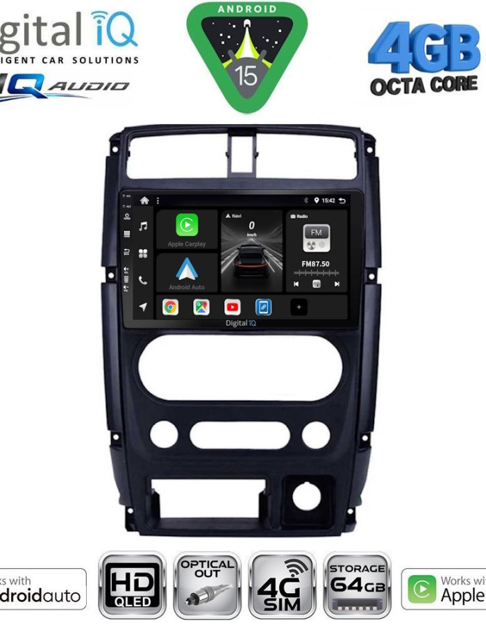 DIGITAL IQ BXK 19678_CPAA (9inc) MULTIMEDIA TABLET for SUZUKI JIMNY mod. 2007-2017