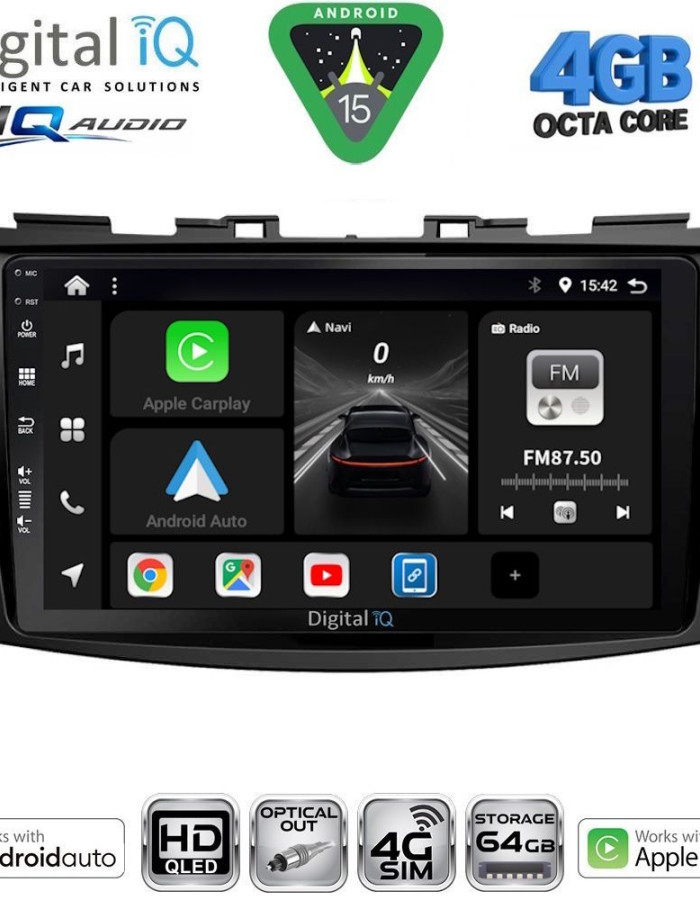 DIGITAL IQ BXK 19685_CPAA (9inc) MULTIMEDIA TABLET for SUZUKI SWIFT mod. 2011-2016