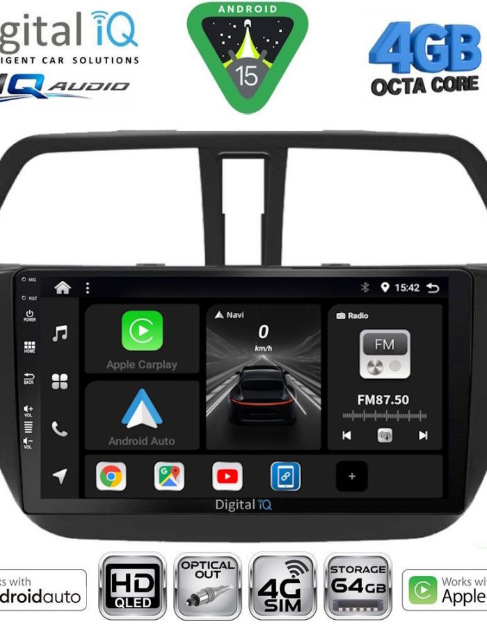 DIGITAL IQ BXK 19689_CPAA (9inc) MULTIMEDIA TABLET for SUZUKI SX4 S-CROSS mod. 2014-2021