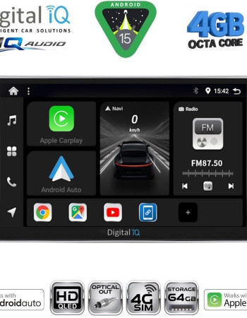 DIGITAL IQ BXK 19704SL_CPAA (9inc) MULTIMEDIA TABLET for TOYOTA AVENSIS (T25) mod. 2003-2009 (SILVER)