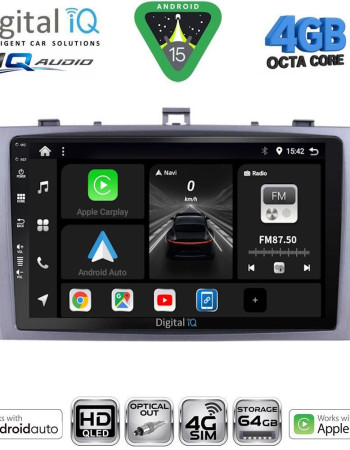 DIGITAL IQ BXK 19705SL_CPAA (9inc) MULTIMEDIA TABLET for TOYOTA AVENSIS (T27) mod. 2009-2015 (SILVER)